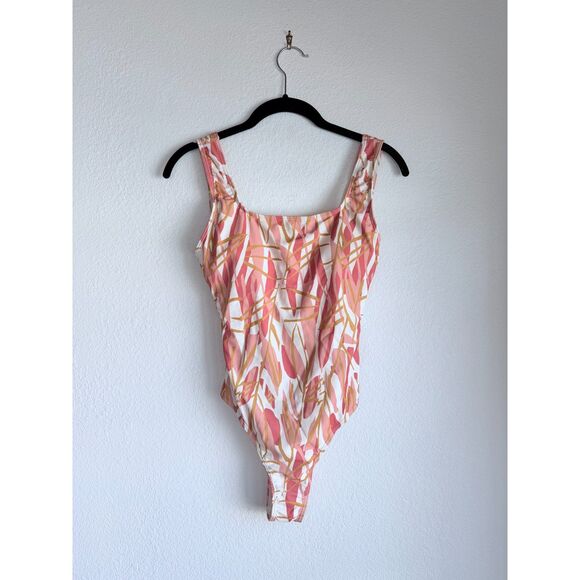 NWT Diarrablu Leila One Piece Square Neck Swimsuit in Blossom Rose Pink & Gold S - Picture 7 of 14